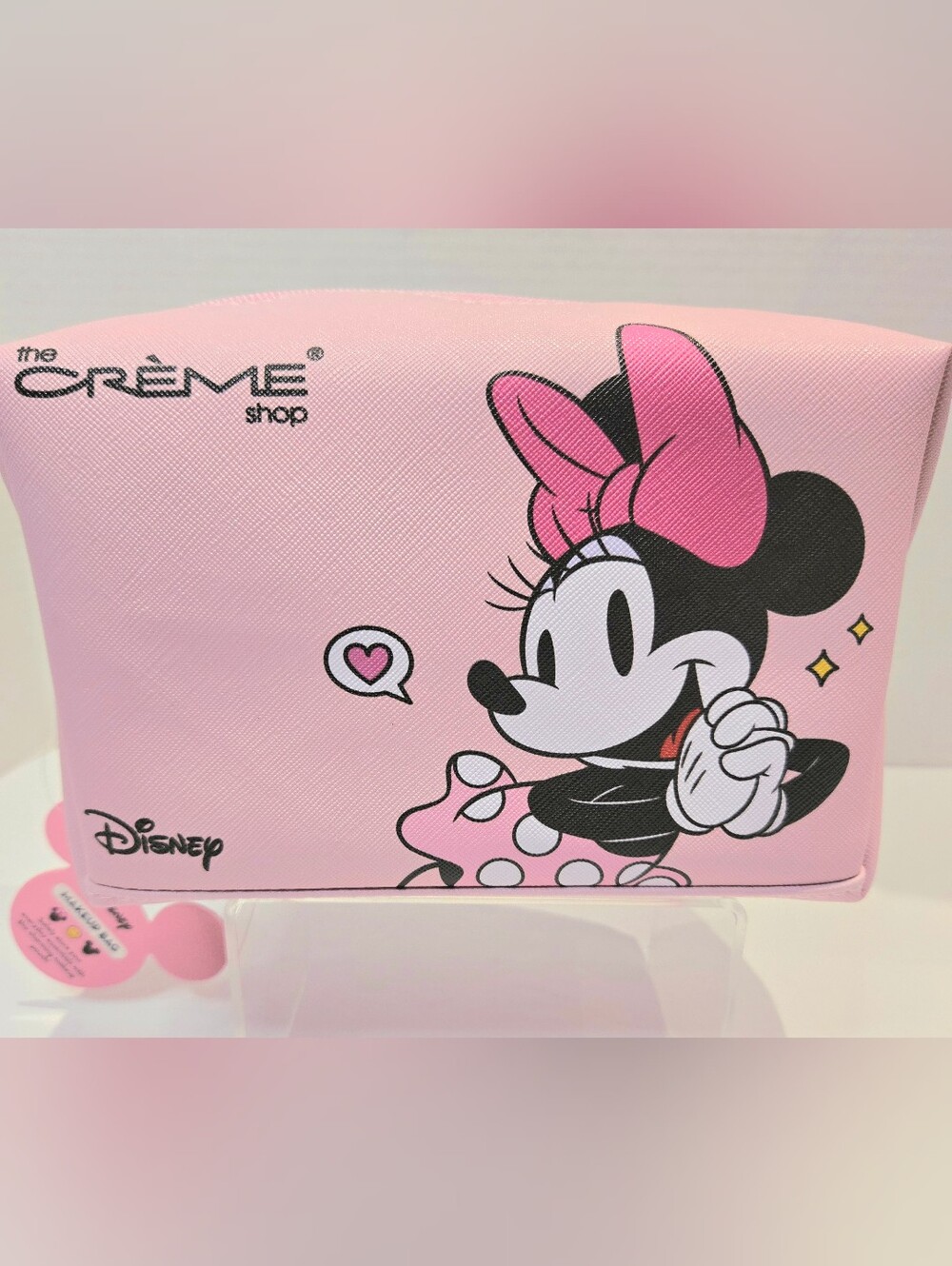 Disney The Crème Shop Pink Mickey & Minnie Makeup Bag NWT